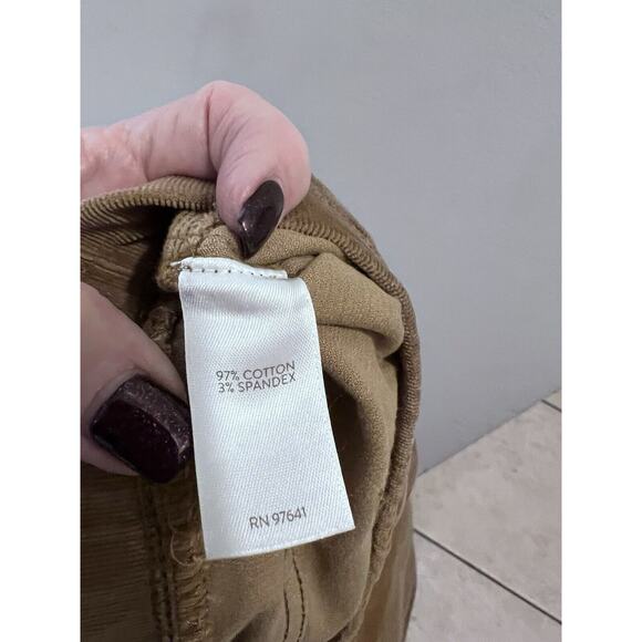 J. Jill Elastic Waist Pull On Brown Corduroy Straight Legged Pants Size M - Picture 4 of 5